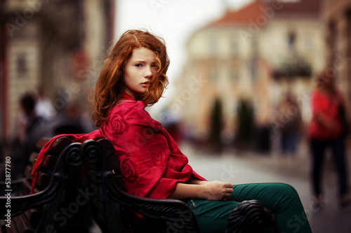 Canvas Print young beautiful girl