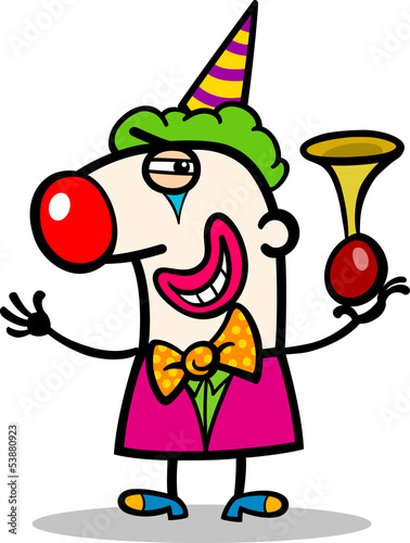 clown performer cartoon illustration