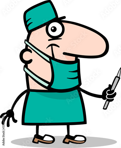 surgeon doctor cartoon illustration