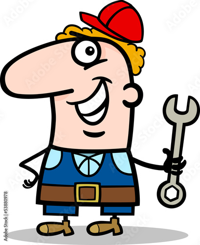 manual worker cartoon illustration