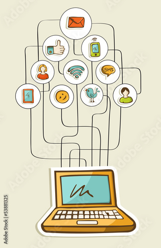 Social media network notebook