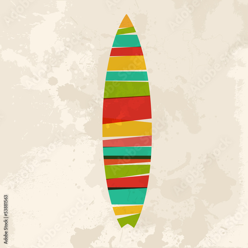Vintage multicolor Surfboard