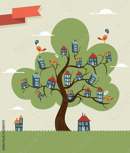 Tree cute city