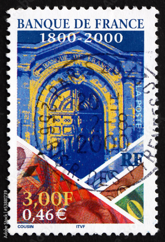 Postage stamp France 2000 Bank of France