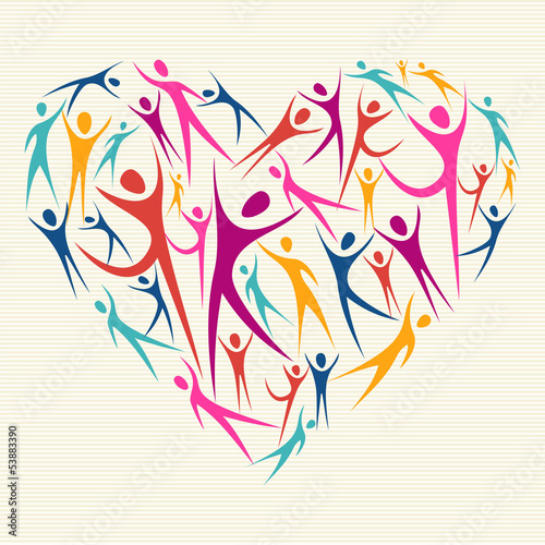 Embrace diversity concept heart