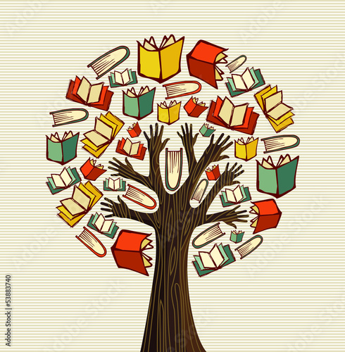 Concept design hand books tree