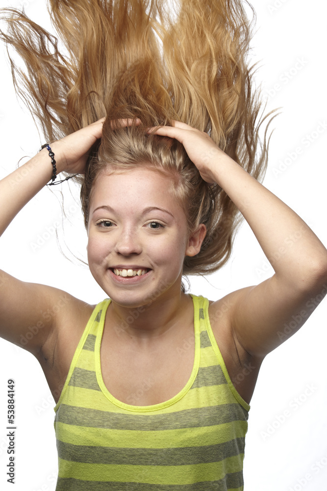 Fototapeta premium Jugendliche mit wehenden Haaren