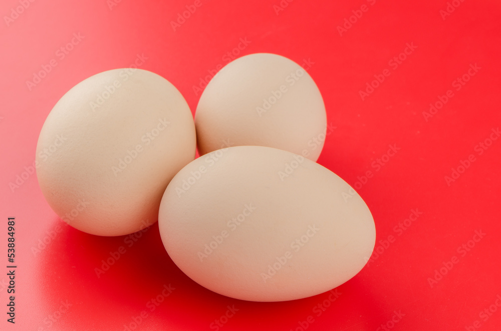 Three brown eggs Three brown eggs