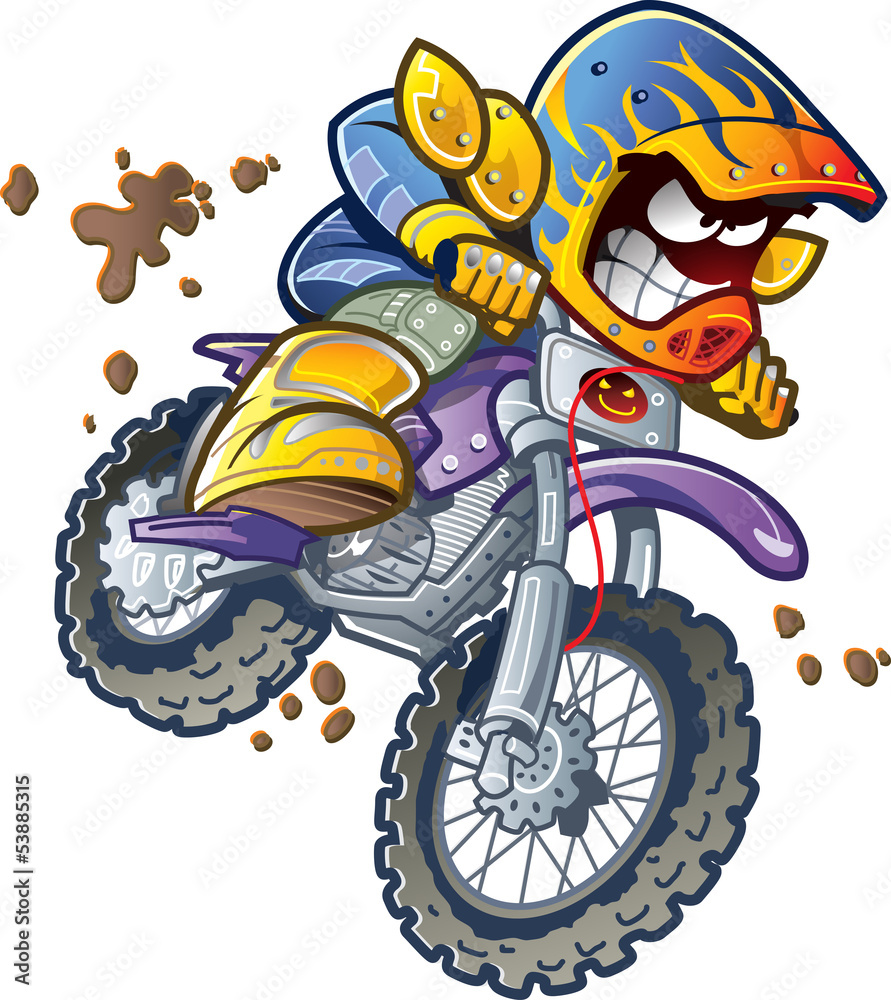 BMX Dirt Bike Rider Stock Vector | Adobe Stock