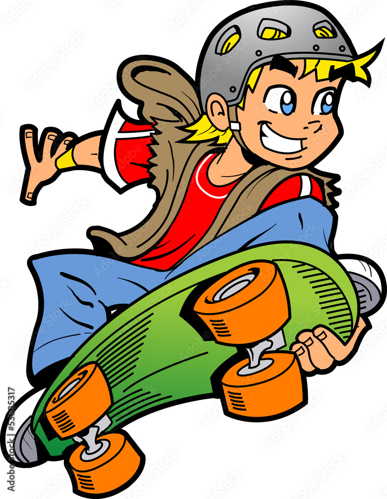 Plakat Boy Doing Skateboard Jump