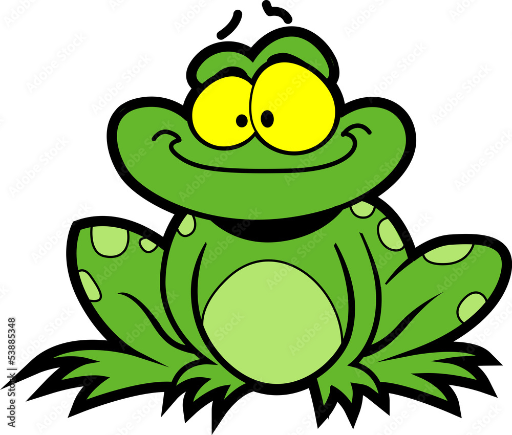 Naklejka premium Cartoon Frog