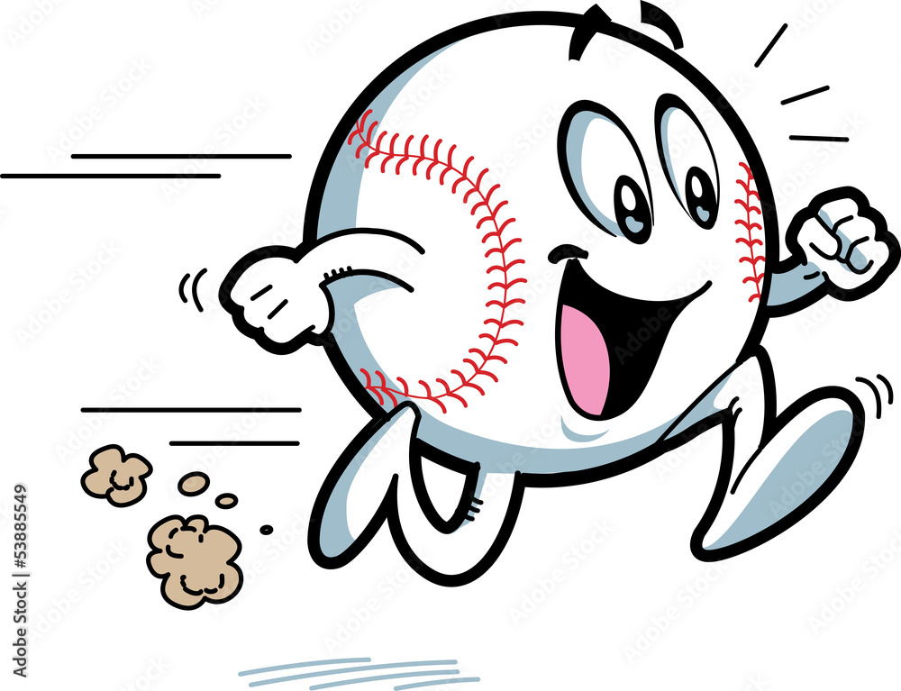 Fototapeta premium Happy Running Baseball