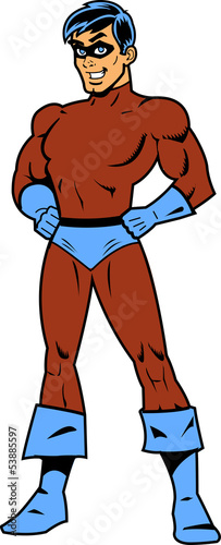 Masked Superhero With Arms Akimbo