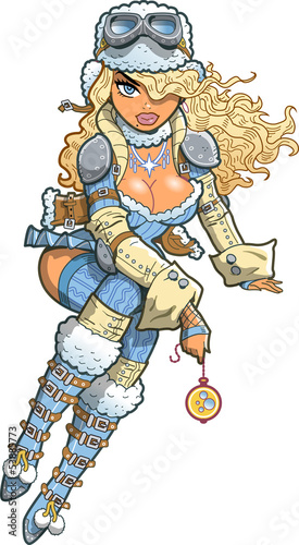 Sexy Snow Steampunk Girl