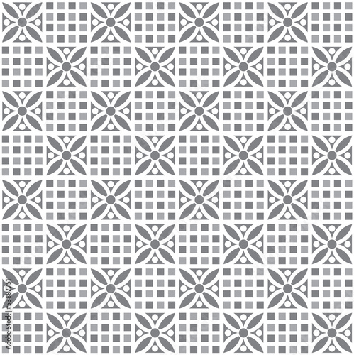 Seamlesss wallpaper in geometrical and floral shape