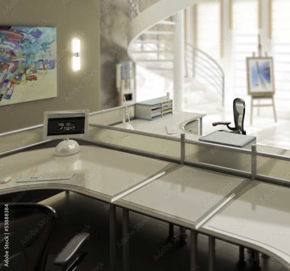 Modern Working Place Conception Modern Working Place Conception