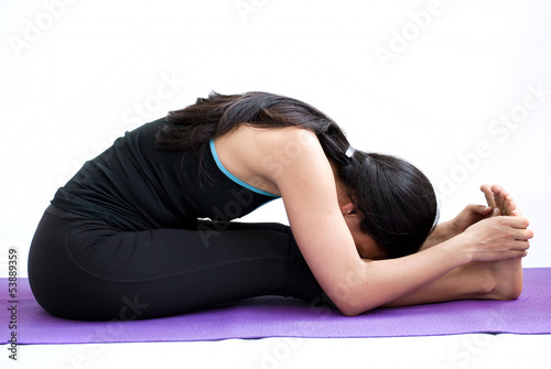 beautiful girl practising yoga © Dessie