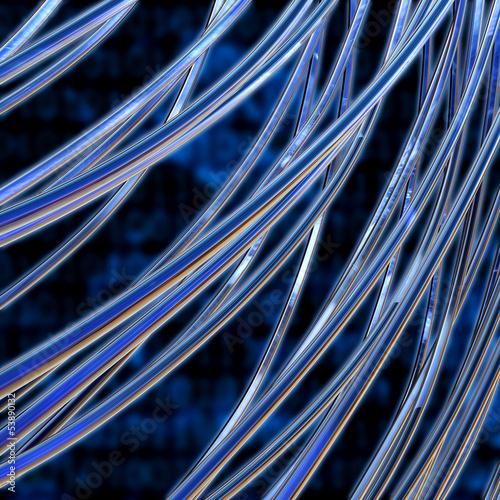 fiber optic cables - 3D Render photo
