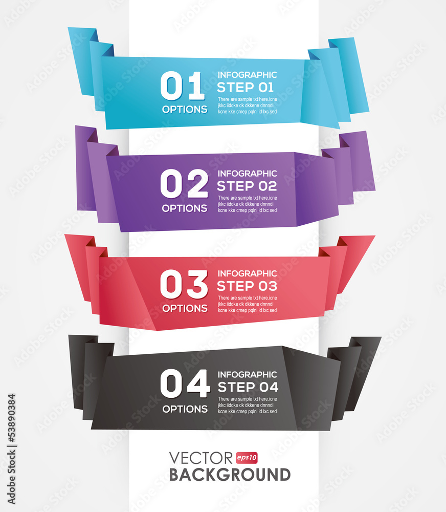 Abstract ribbon banner style layout.vector illustration.