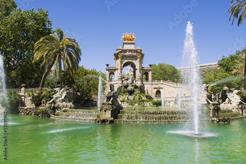 Fountain in Parc De la Ciutadella in Barcelona, Spain