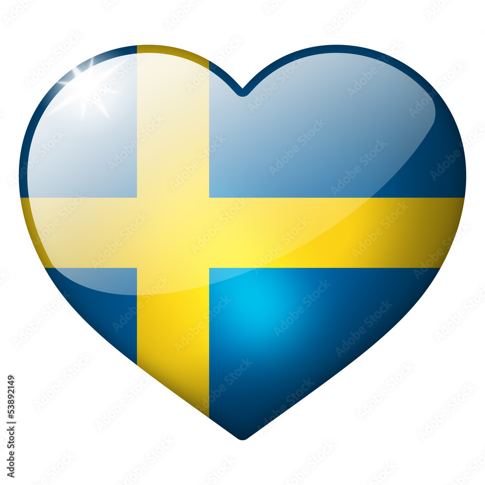 sweden glass heart