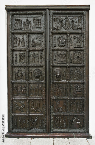 Gate of St.Sophia Cathedral. Novgorod, Russia