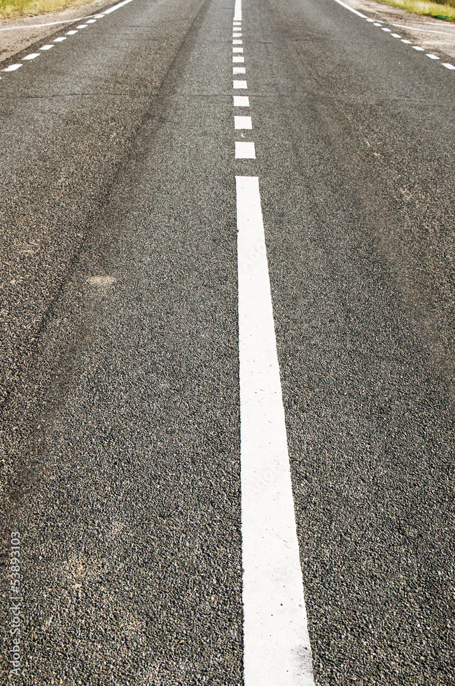 Asphalt road with marking