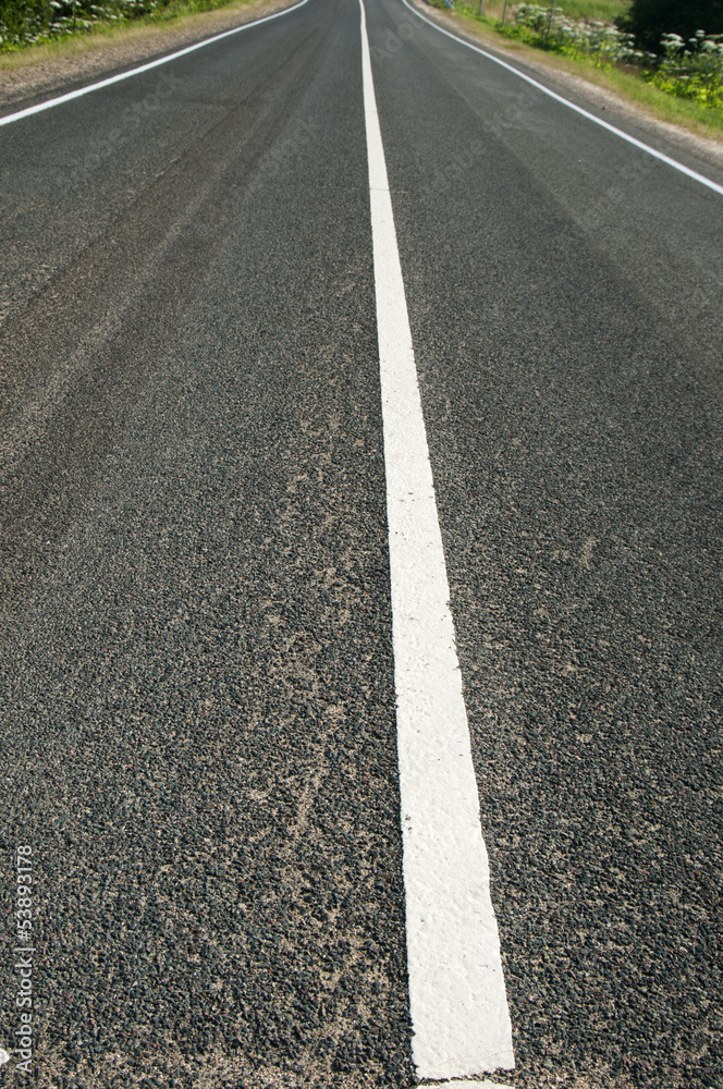 Asphalt road with marking