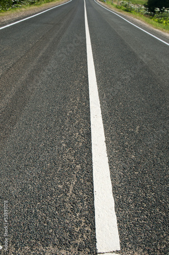 Asphalt road with marking