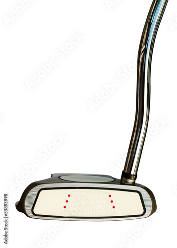 Golf club Putter  on white background photo