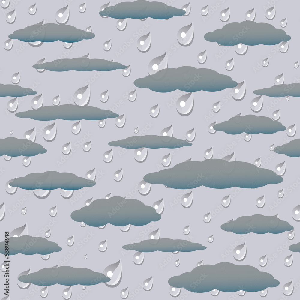 Seamless background with rain Seamless background with rain
