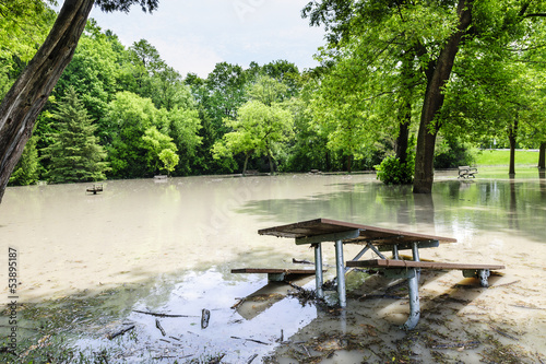 Canvas Print Flood in park