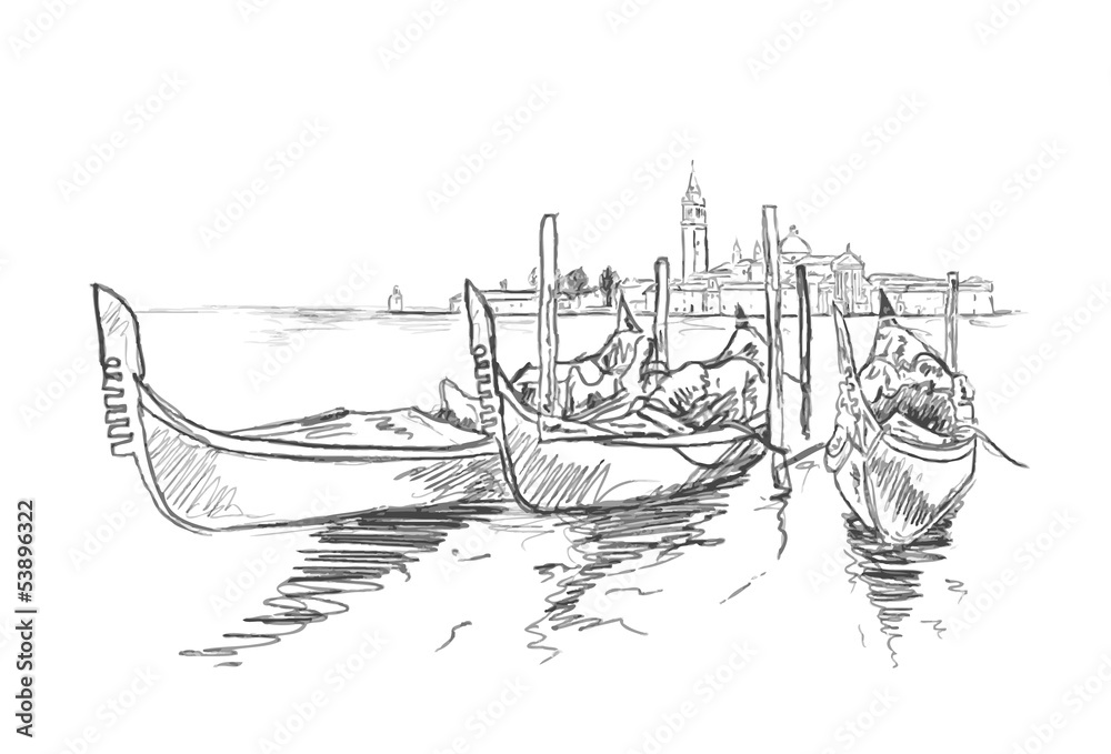 Obraz premium Skizze Venedig