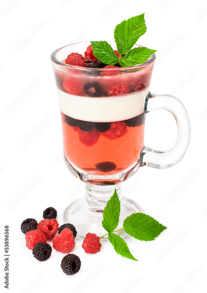 jelly dessert with berries jelly dessert with berries