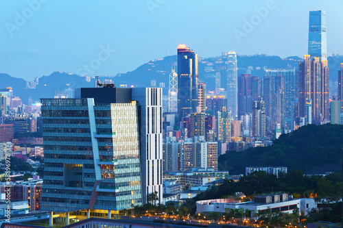 Photography Building in Hong Kong at dusk