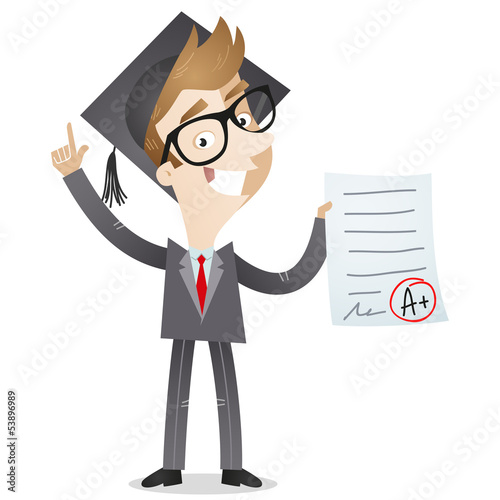 Businessman, graduation, A+, education, promotion