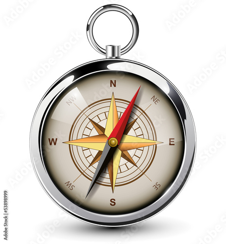 Compass with windrose