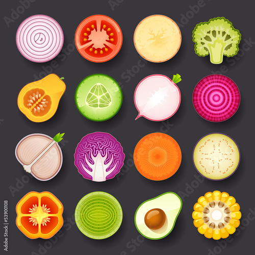 vegetable icon set