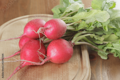 heap of ripe radishes