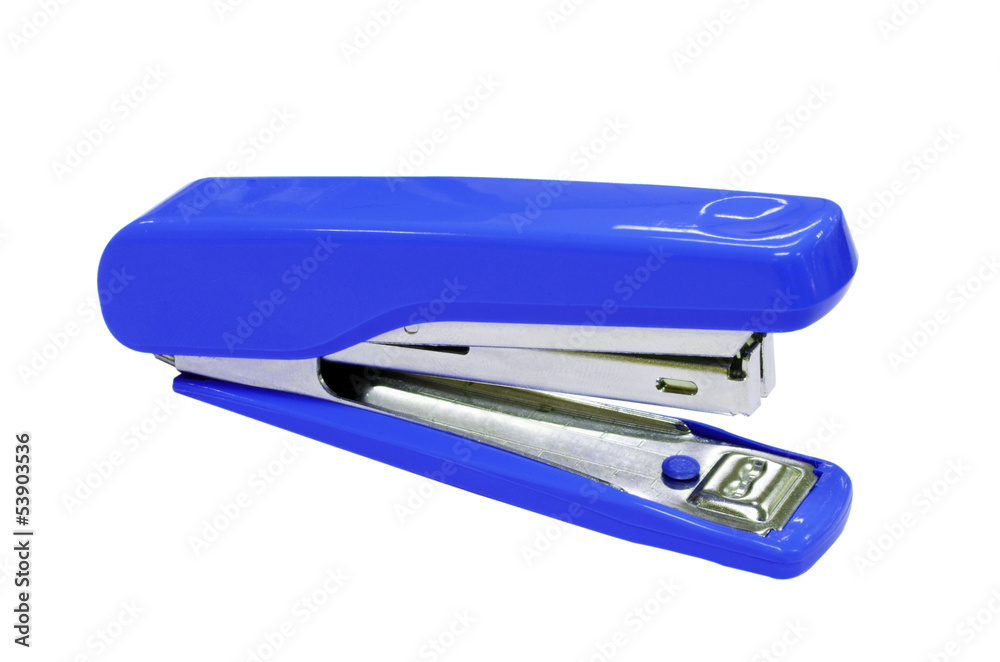 Navy Blue stapler isolated on white Navy Blue stapler isolated on white