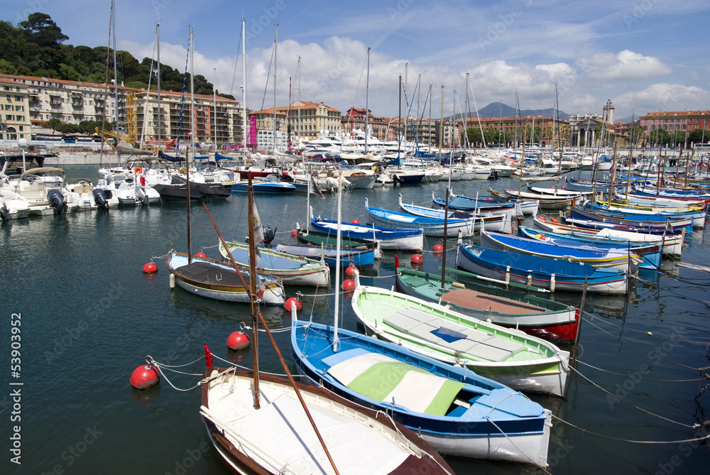 The harbour of Nice, French Riviera