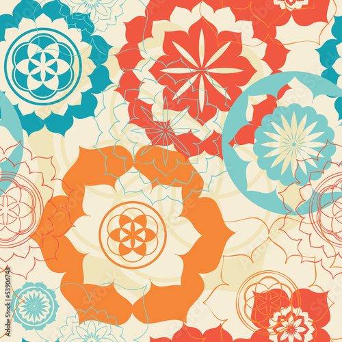 sacred geometry flower of life seamless wallpaper