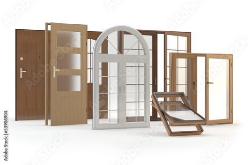 Fototapeta Naklejka Na Ścianę i Meble -  Doors and windows collection
