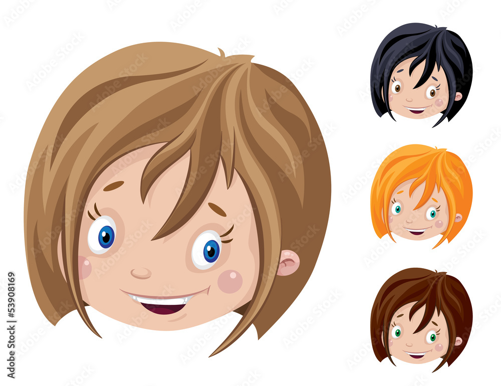 smiling head of girl smiling head of girl