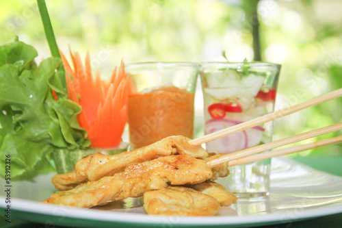 Pork Satay with Peanut Sauce