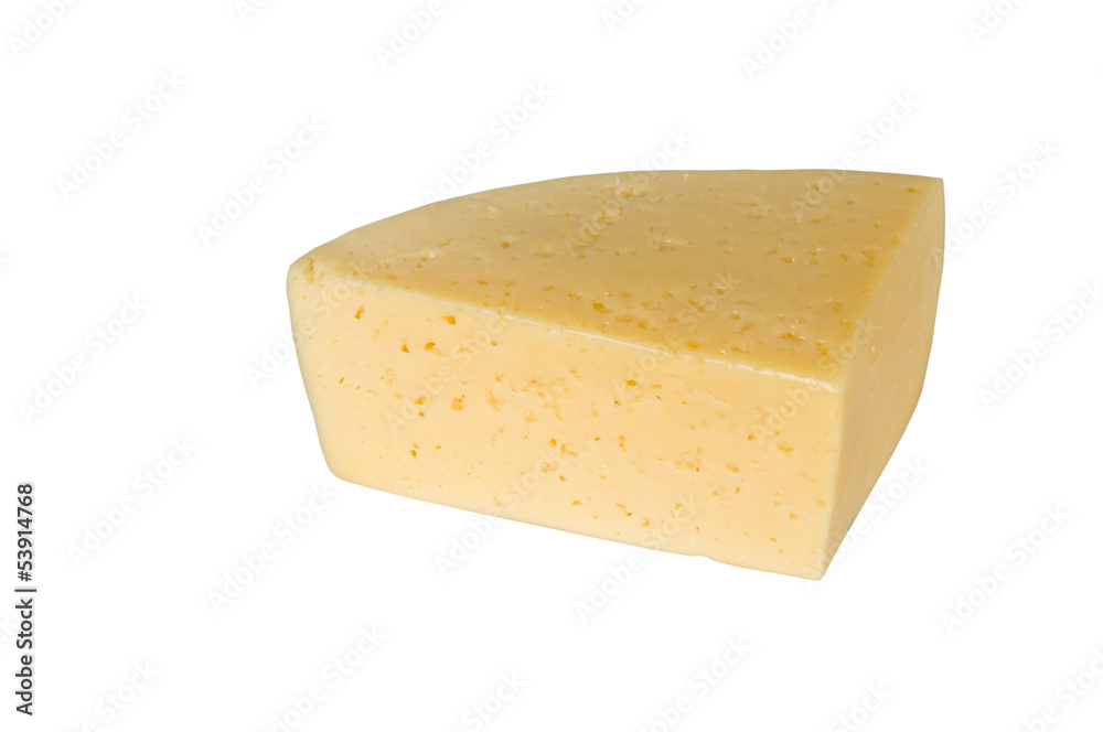 Single yellow cheese block