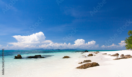 Vászonkép beach on an uninhabited island in the Andaman sea