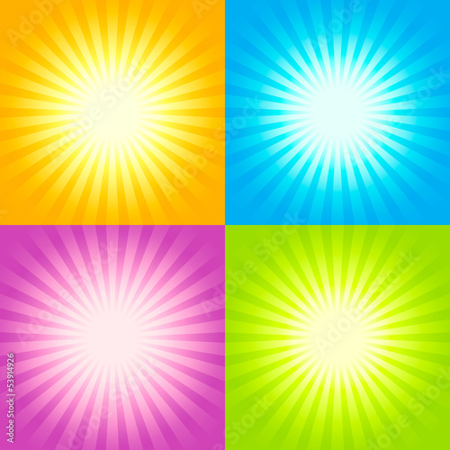 Set of Sunburst backgrounds