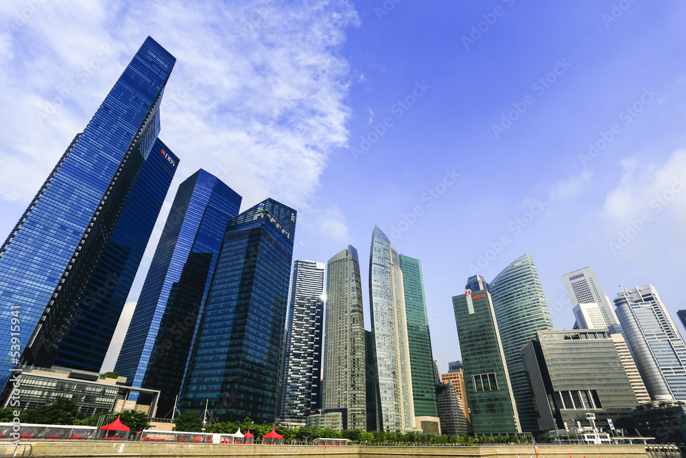 Obraz premium Modern building business architecture of Singapore