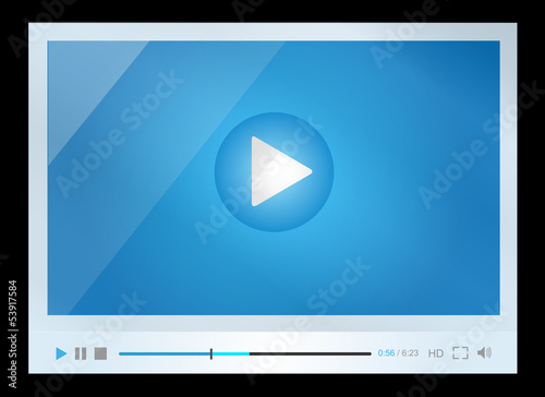Video player for web, minimalistic design